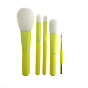 5 stk gul håndtag makeup børste sæt