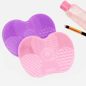 Lilla silikone makeup børsterenser med sugekop