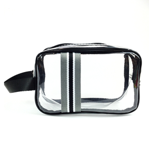 Vandtæt gennemsigtig tote taske Tykt PVC Zippered Toiletry Carry Pouch