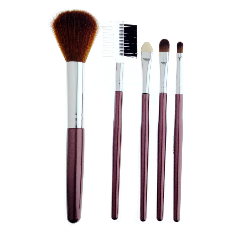5 stk essentiel makeup børste sæt brun